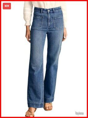Women's Wide Leg High Waisted Jeans Stretch Straight Denim Pants